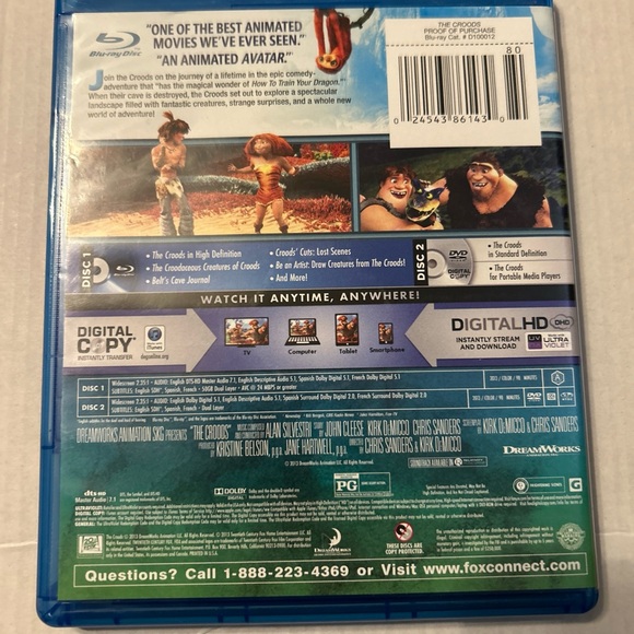 The Croods (Blu-ray/DVD, 2013, No Digital code - Picture 6 of 6